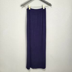 Chicos Midi Skirt Womens Medium Purple Straight Pencil Stretchy Casual Dressy